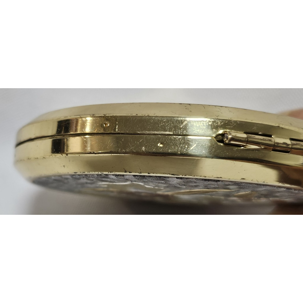 Vintage 1930-1940's Japan Art of Chokin Gold Silver Floral Nacon Compact Unused - Picture 7 of 12